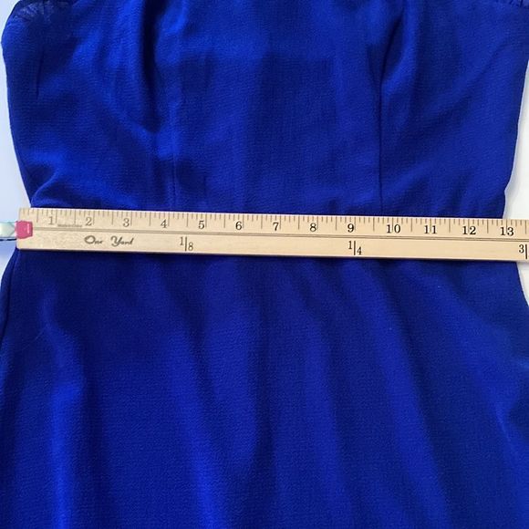 B Darlin Dress Blue Halter Ruffled Mini Dress - Picture 9 of 12